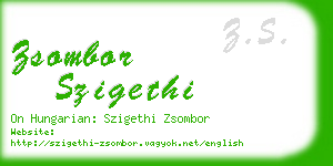 zsombor szigethi business card